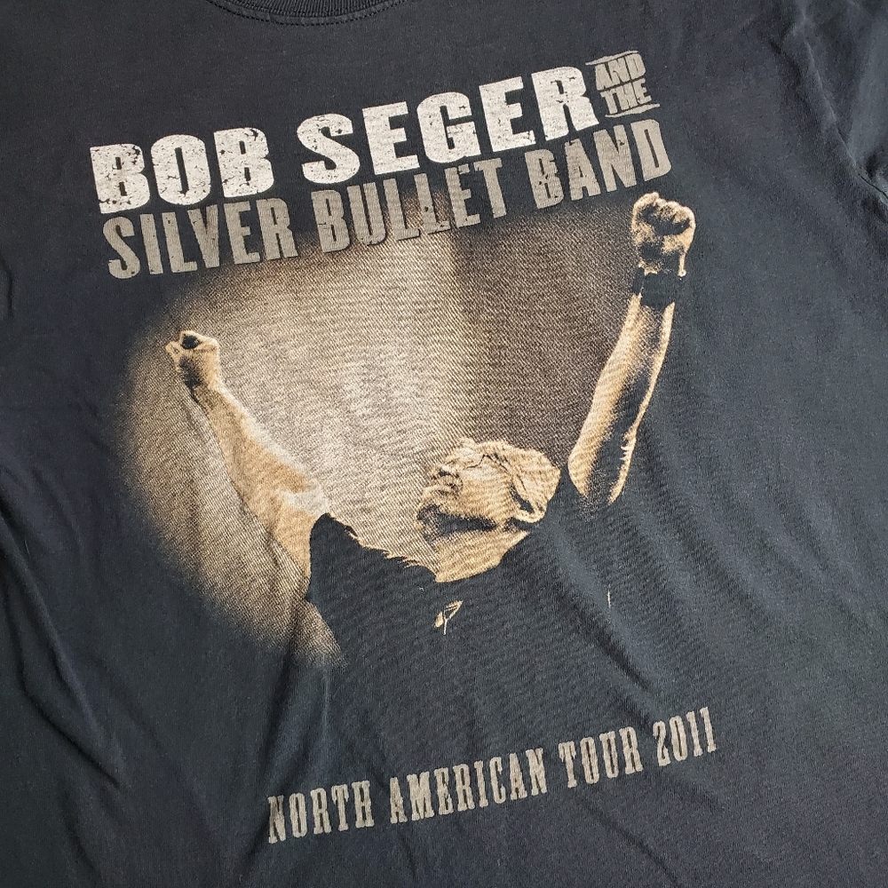 Bob Seger Silver Bullet Band 2011 2-sided Concert Shirt Sz MED.